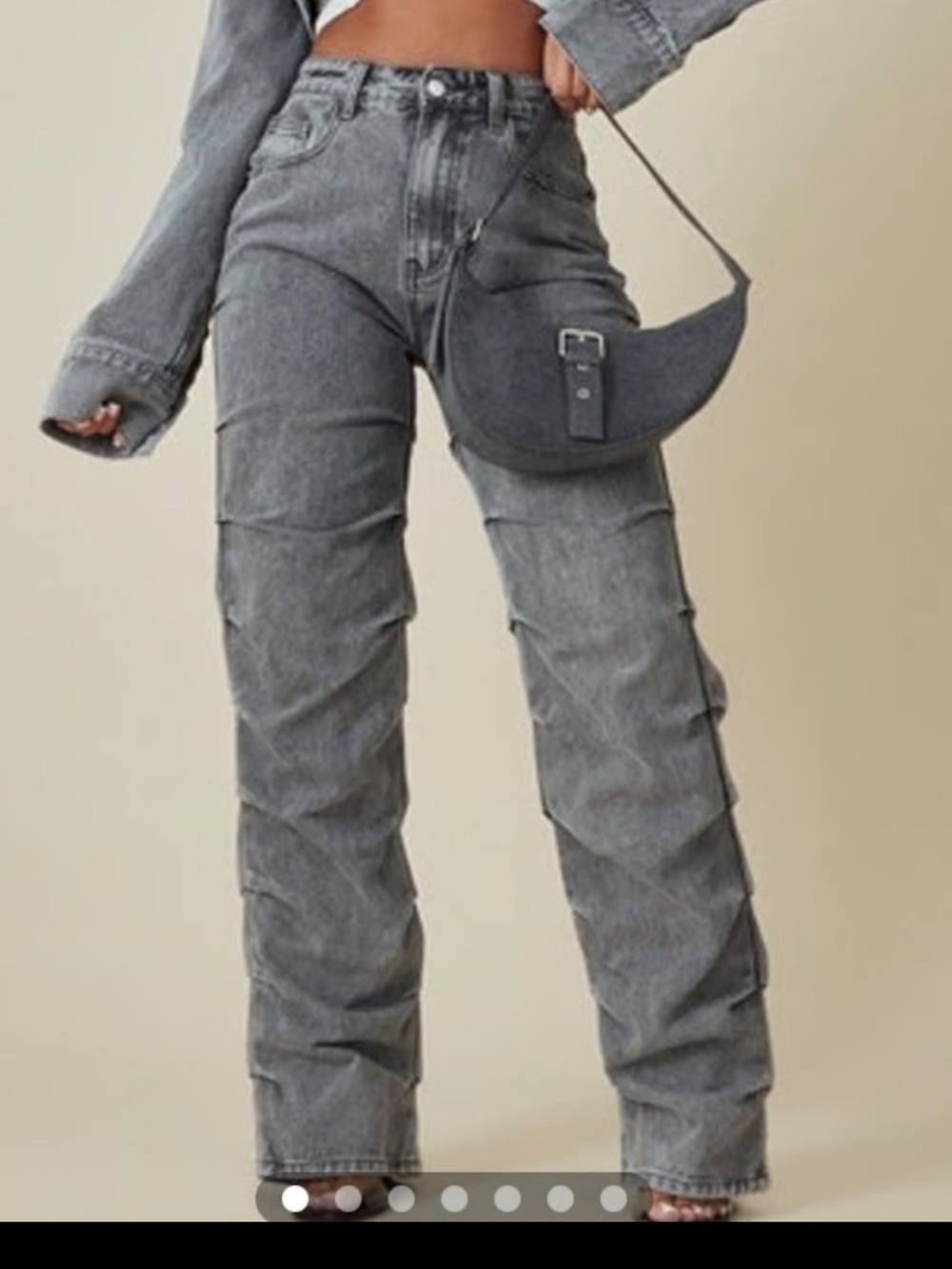 Grey denim jeans